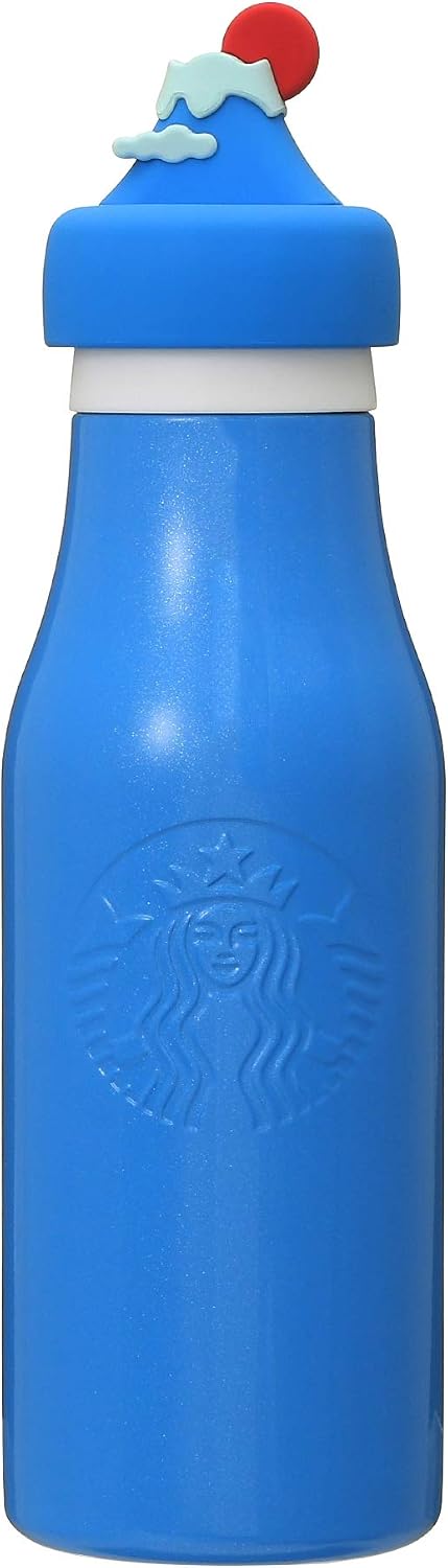 Starbucks Mt. Fuji Stainless Steel Logo Bottle, 16.1 fl oz (473 ml), JAPAN Japan, Mt. Fuji, Sunrise, New Year, Japanese Style, Goddess Seiren, Embossed, Japan Exclusive, Vacuum Double Layer, Blue, Tumbler, My Bottle, Coffee Bottle