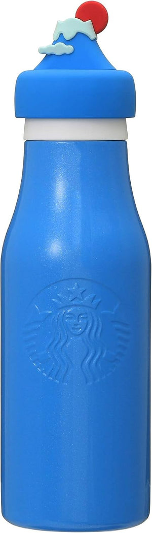 Starbucks Mt. Fuji Stainless Steel Logo Bottle, 16.1 fl oz (473 ml), JAPAN Japan, Mt. Fuji, Sunrise, New Year, Japanese Style, Goddess Seiren, Embossed, Japan Exclusive, Vacuum Double Layer, Blue, Tumbler, My Bottle, Coffee Bottle