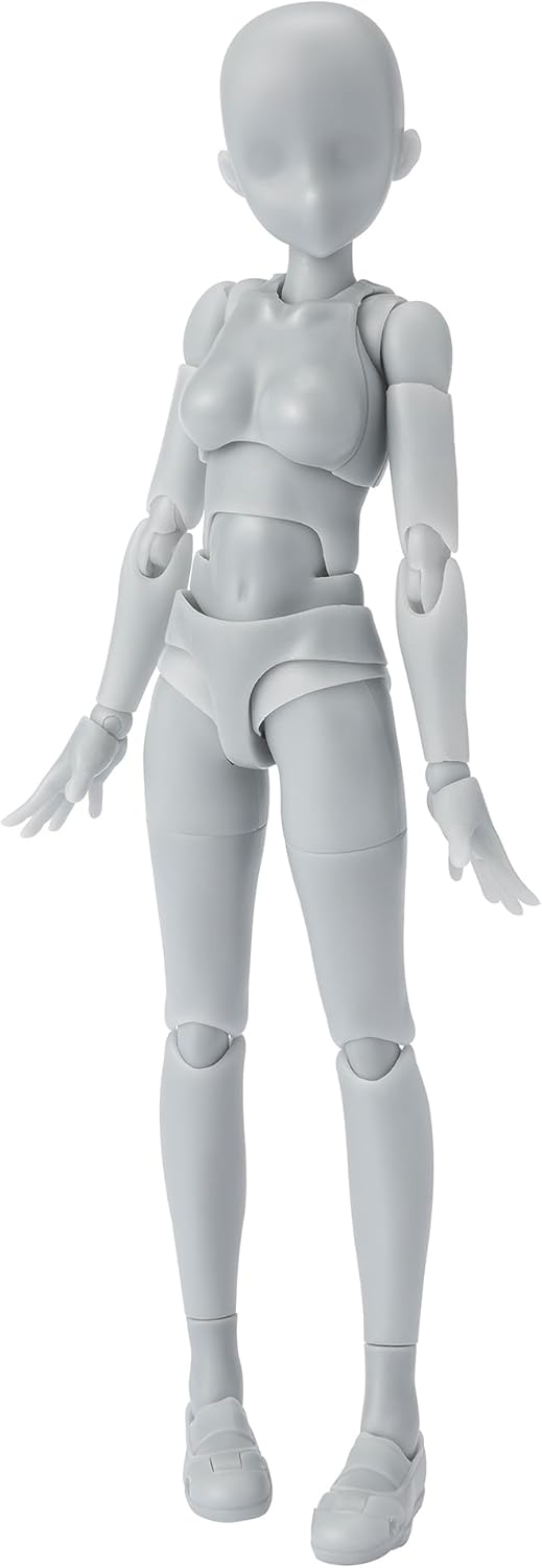 S.H. Figuarts Body-chan School Life Edition DX Set (Gray Color Ver.) Approx. 5.1 inches (130 mm), PVC & ABS Action Figure