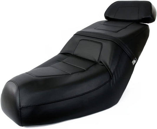 ホンダ用 フュージョン MF02 純正タイプ シート ブラック ベース付 バックレスト付 タンデムベルト 黒 外装 カスタム パーツ 補修 交換