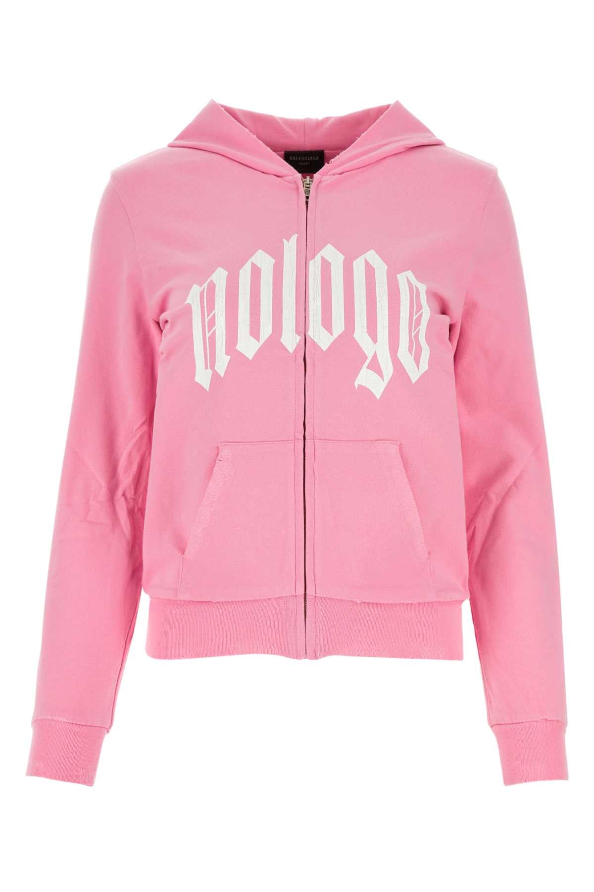Balenciaga バレンシアガピンクストレッチコットンスウェットシャツ - Image 1