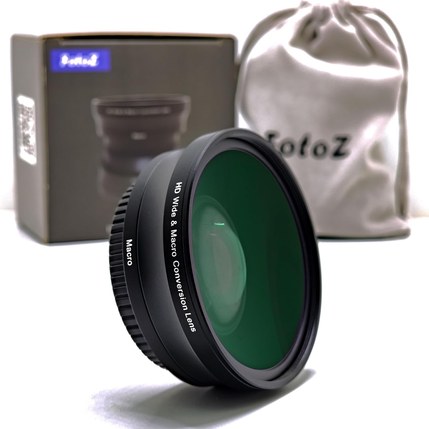 FotoZ Professional HD 49mm 0.75x Wide Angle Conversion Lens (Macro Part) for Canon EOS M6 M50 Mark II M100 M200 R50 R100 EF-M 15-45mm RF-S 18-45mm Lens Kit