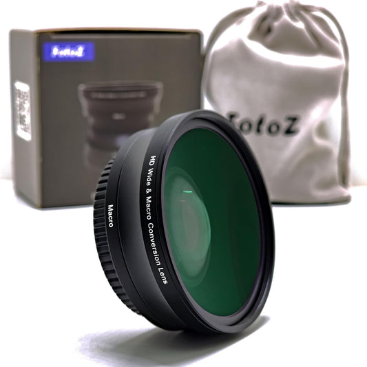 FotoZ Professional HD 49mm 0.75x Wide Angle Conversion Lens (Macro Part) for Canon EOS M6 M50 Mark II M100 M200 R50 R100 EF-M 15-45mm RF-S 18-45mm Lens Kit