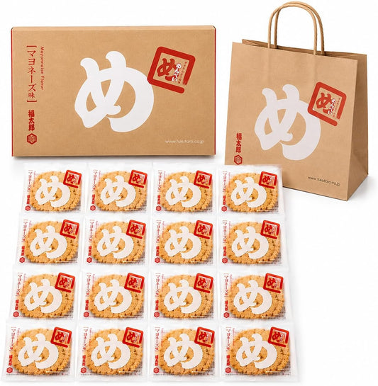 Fukuoka Limited Product: Fuktaro Menbee Mayonnaise Flavor (2 Sheets x 16 Bags), Fukuoka Souvenir, Spicy Mentai Flavor, Includes Handbag, Fukuoka Souvenir, Souvenir, Gift, Gift, Gift, Sweets