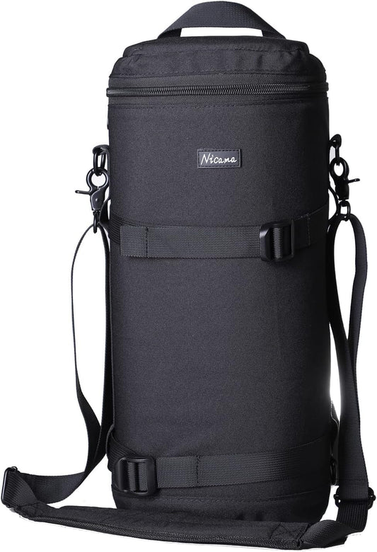 Nicama LB2 Deluxe Waterproof Camera Lens Pouch Case for Canon RF800 70-200mm 100-400 28-300 Nikon AF-S200-500 70-200 80-200 80-400 300 Sigma 150-500 150-60 Tamron SP15 0-600 70-200