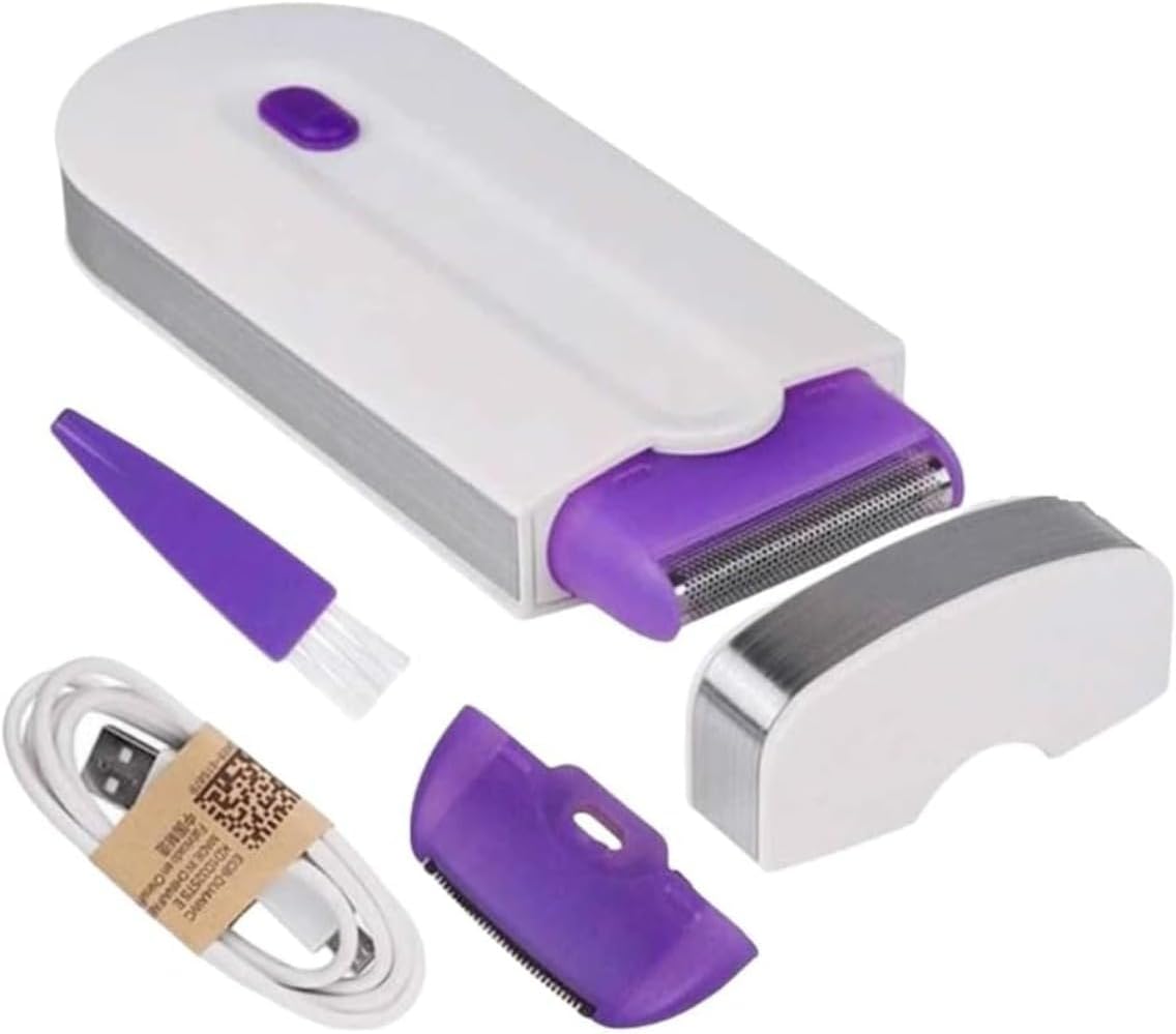Laser Hair Removal Device USB Rechargeable Female Epilator Portable Lighted Epilator Painless Epilator Laser Hair Removal Device Body Epilator Female Shaver Painless Unisex Hair Removal USB