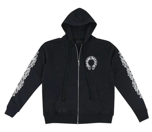 CHROME HEARTS HORSESHOE LOGO THERMAL ZIP UP HOODIE