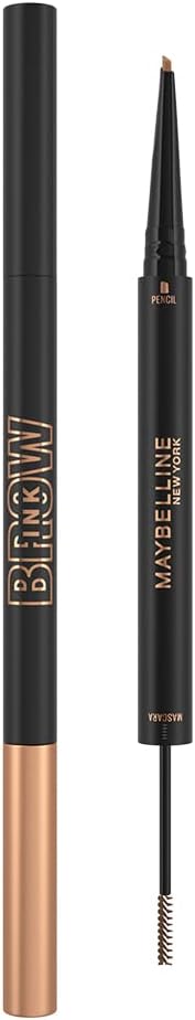 Maybelline Brow Ink Color Tint Duo 2-in-1 Eyebrow Mascara + Pencil, 07 Milk Tea Brown