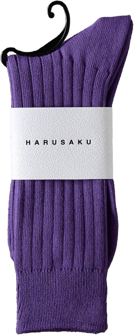 Harusaku Men's Classic Rib Socks, 1 Pair Set, Made in Japan, Formal, Business, Casual, Sports, Cotton, All Year Round