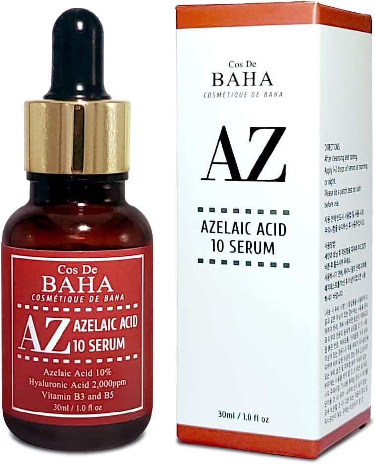 COS DE BAHA Azelaic Acid 10% Serum Serum Prevents Skin Trouble Korean Cosmetics [Official Japan Genuine Product] AZ 1.1 fl oz (30 ml)