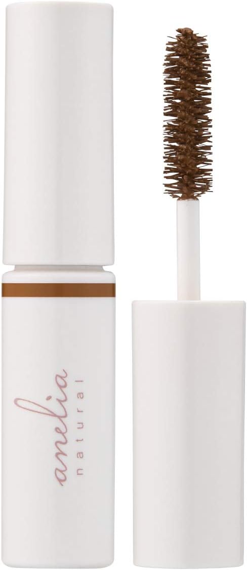 Anelia Natural Additive-Free Eyebrow Mascara [Hypoallergenic Off with Hot Water, Produced by Hina Yoshikawa] 0.2 oz (6.6 g) (Apricot Brown)