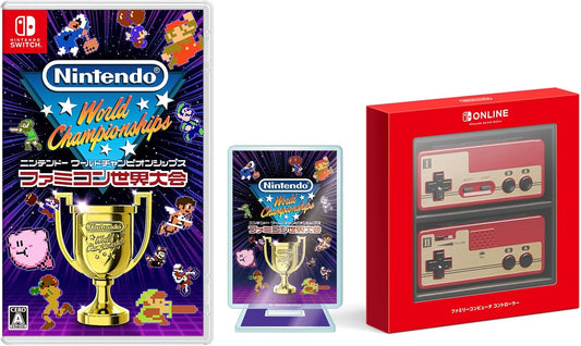 Nintendo Famicom World Championships - Switch + Official Nintendo product: Family Computer Controller, Exclusive, Original Acrylic Stand Included