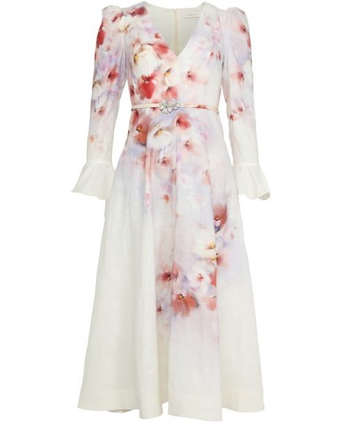 ZIMMERMANN Crush フリル付き 袖付き ミディ丈ドレス - Image 1