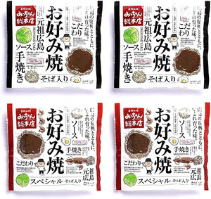 Micchan Souhonstore: Hiroshima-Nagyu Okayaki, Gift Set, Freezed, Special Grilled Buckwheat, 2 Types, 4 Pieces, Gift, Compare, Frozen Food, Hiroshima Specialty