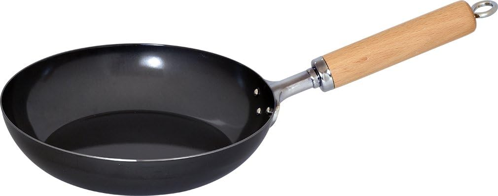 Wahei Freiz GR-9747 Black Iron Frying Pan, 8.7 inches (22 cm), Made in Japan, Compatible with IH and Gas, Carefully Selected Materials