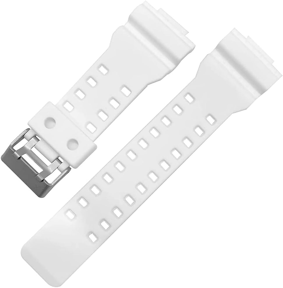 16mm for GR GLS-8900 GA-110 Watch Strap, 16mm Mounting Width, Waterproof Strap, Urethane Resin Material, Watch Strap, Silicone Strap, Rubber Band, Movement Watch Band, Replacement Strap for Casio G