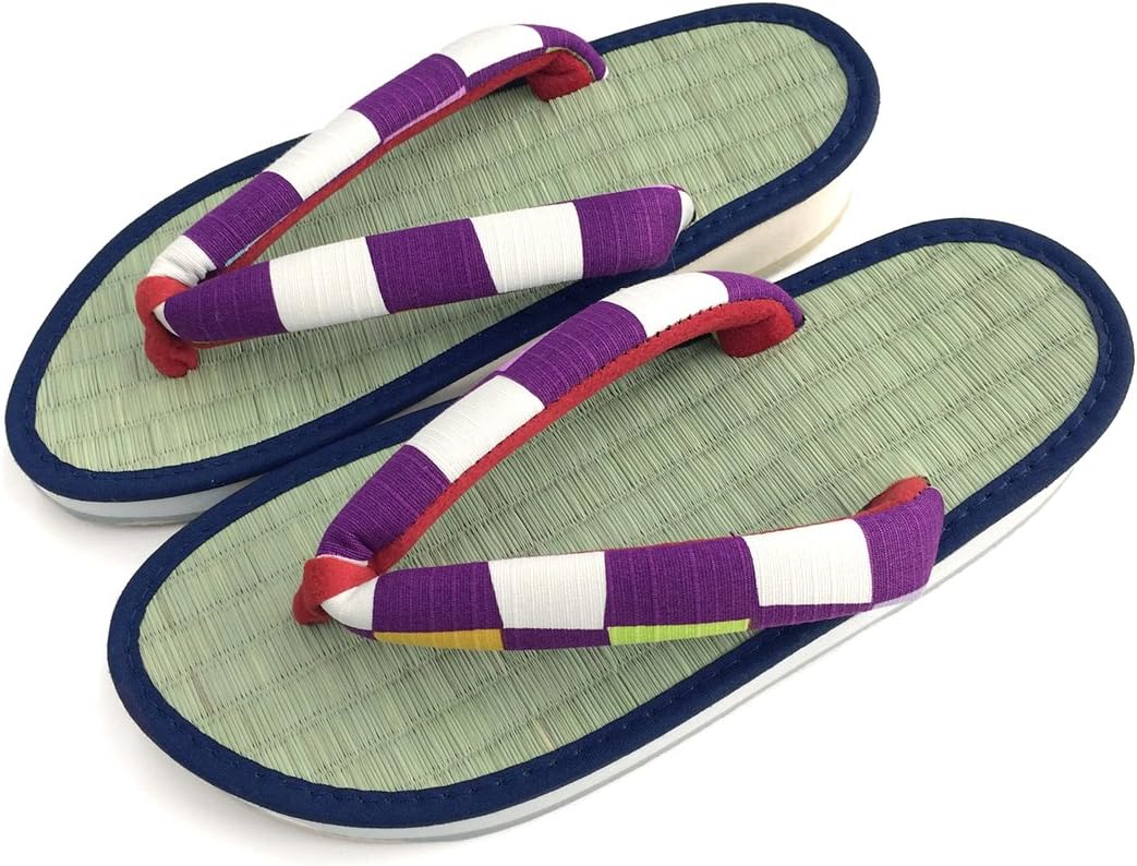 [Takeharu] Women's Sandals, Rush, Made in Japan, Zori Sandals, Round Tatami Sandals, Folding Sandals, Cute Large Size, Flowers, White, Black, Pink, Polka Dots, Non-Slip, Perfect for Your Feet,