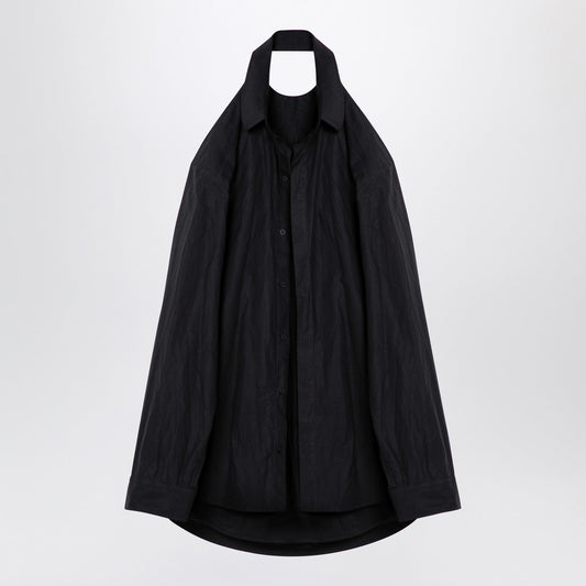 Balenciaga バレンシアガブラックサスペンドシャツエフェクトドレス - Image 1