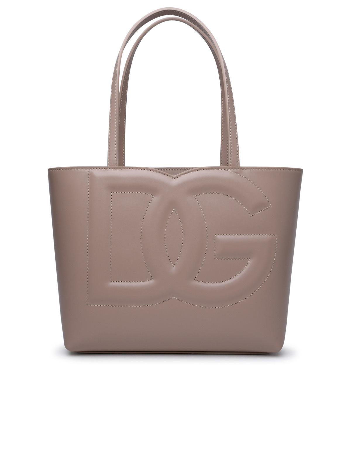 Dolce  Gabbana 粉乳牛のドルチェ＆ガッバーナスモール「DG」ショッピングバッグリア - Image 1