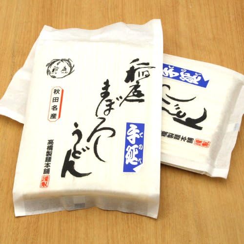 Inayaki Udon Noodles, Hand Rolled Akita Specialty Product, Genuine Hand-Stamped, Dried Noodles, 21.3 oz (600 g)