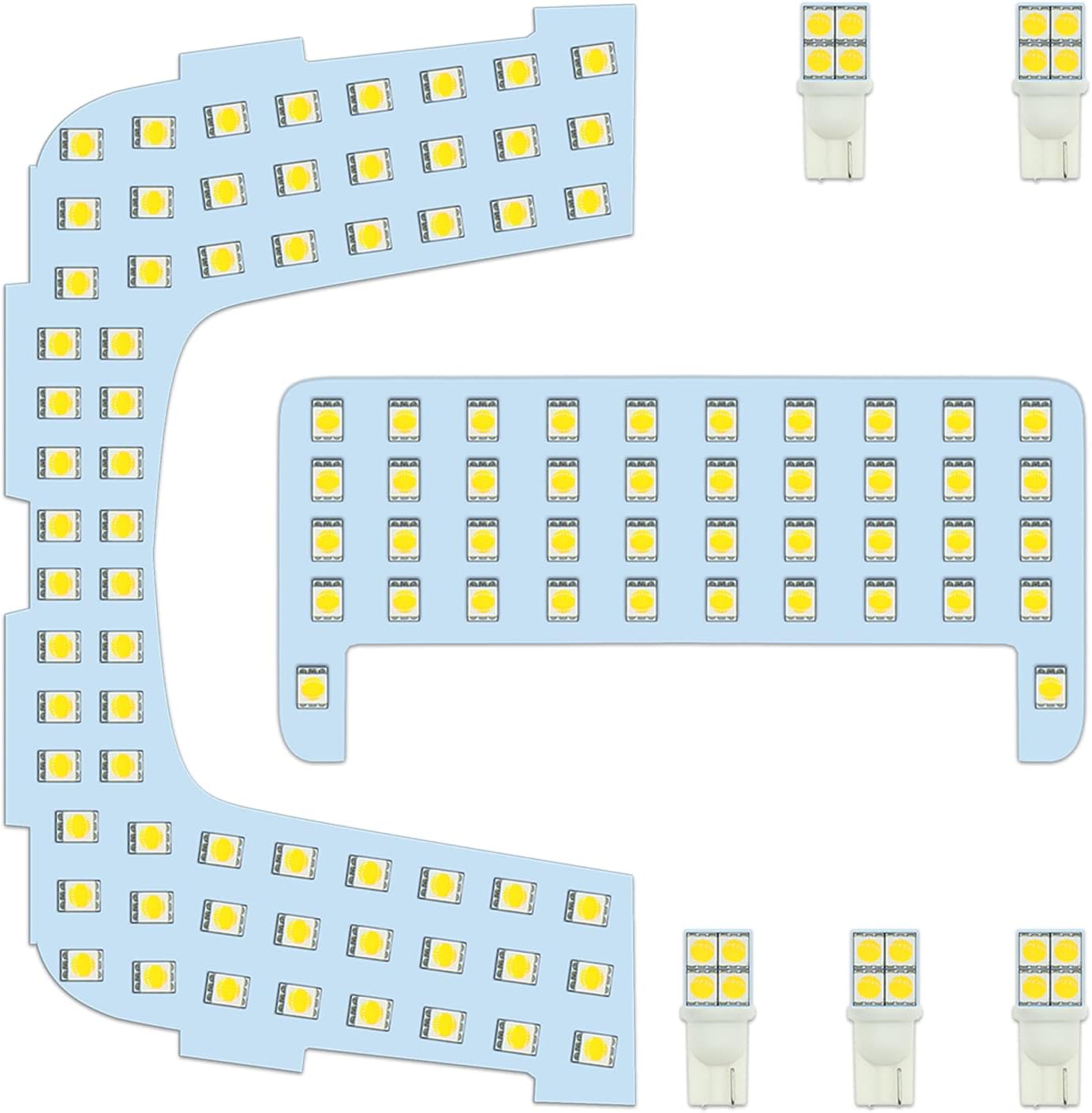 LED Room Lamp, Custom Design, Interior Light, Powerful Light, Car LED Bulb, 126-Light 3-Chip 5050, 7-Piece Set, Easy Installation