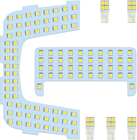 LED Room Lamp, Custom Design, Interior Light, Powerful Light, Car LED Bulb, 126-Light 3-Chip 5050, 7-Piece Set, Easy Installation