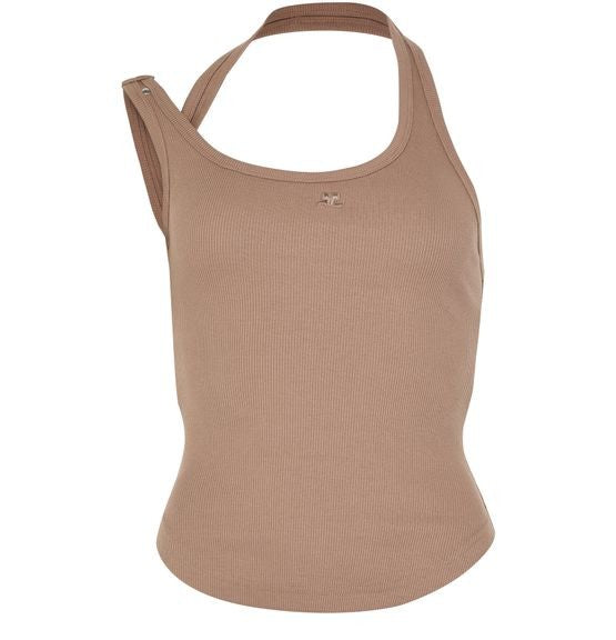 COURREGES Undressed 90's rib buckle tank top - Image 1