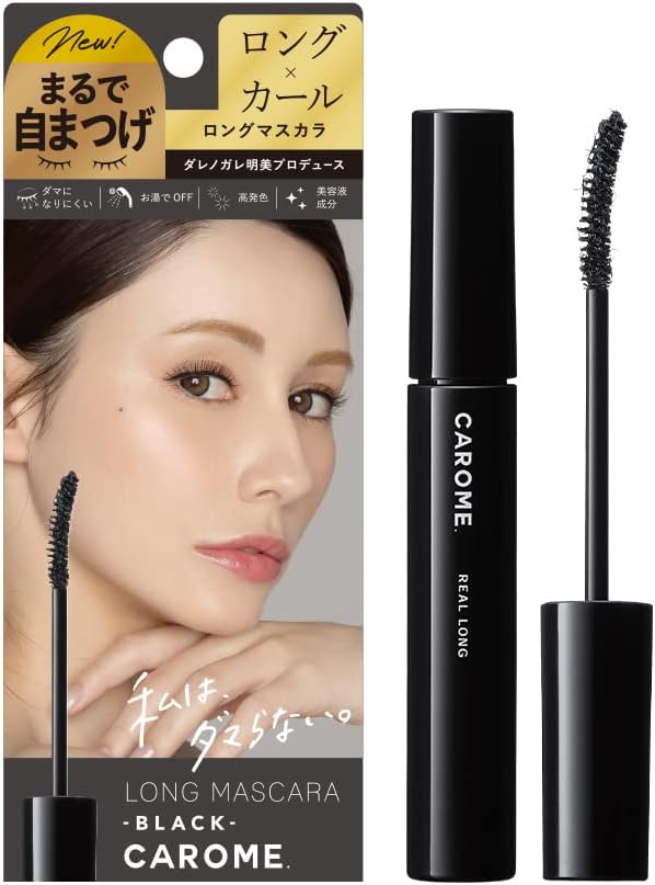 CAROME Real Long Mascara [Black] Renewal Akemi Dalenogare Produce Waterproof