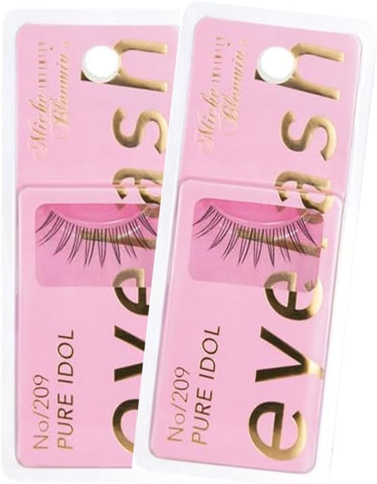 Miche Bloomin Eyelashes, No.209 Pure Idol, Fluffy Design, Glued, 1 Pair (2 Pieces)