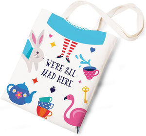 Silhouette of Alice Tote Bag Cotton Reusable Tote Shoulder Bag Fans Canvas Tote Bag For Gifts For Friends Fans