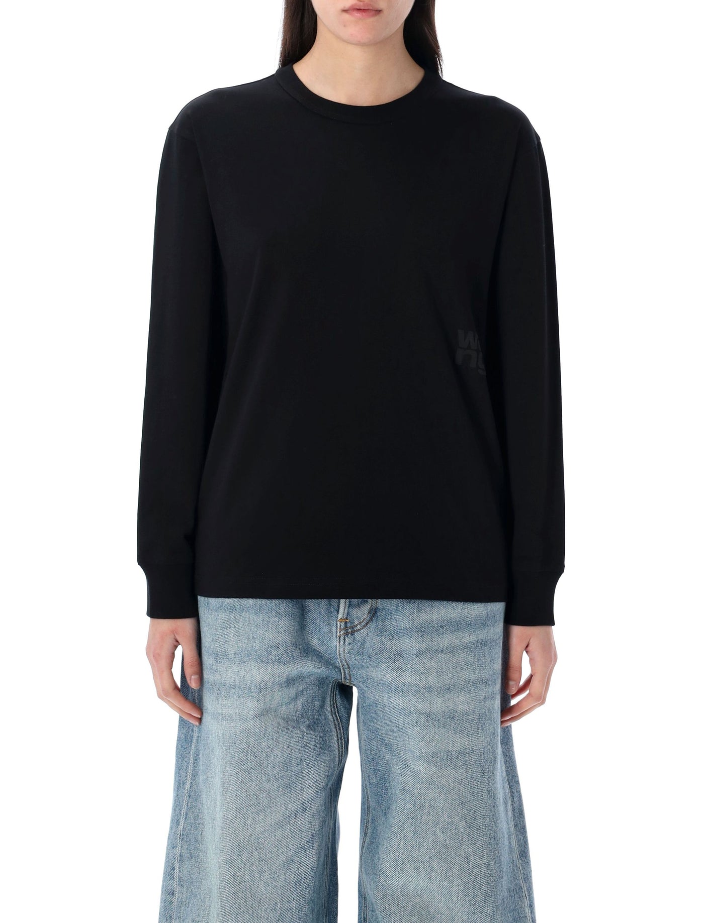 T By Alexander Wang Tによるt By Alexander Wang Tシャツとポロスブラック - Image 1