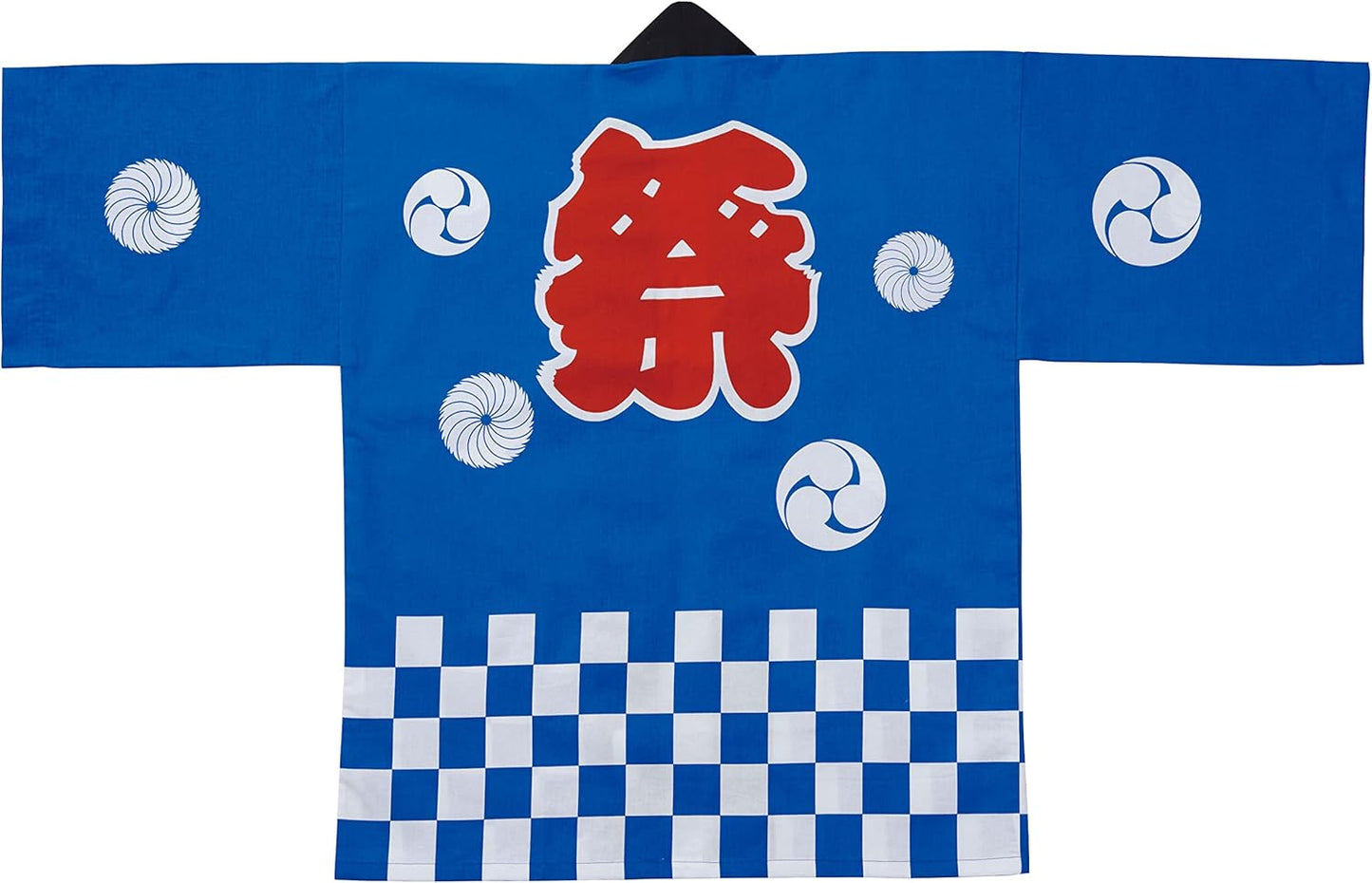 Koide Shoji Happi Happi Festival 100% Cotton, Made in Japan, Unisex, Blue, 3-Piece Set (With Belt and Hand Cloth), Event Happi