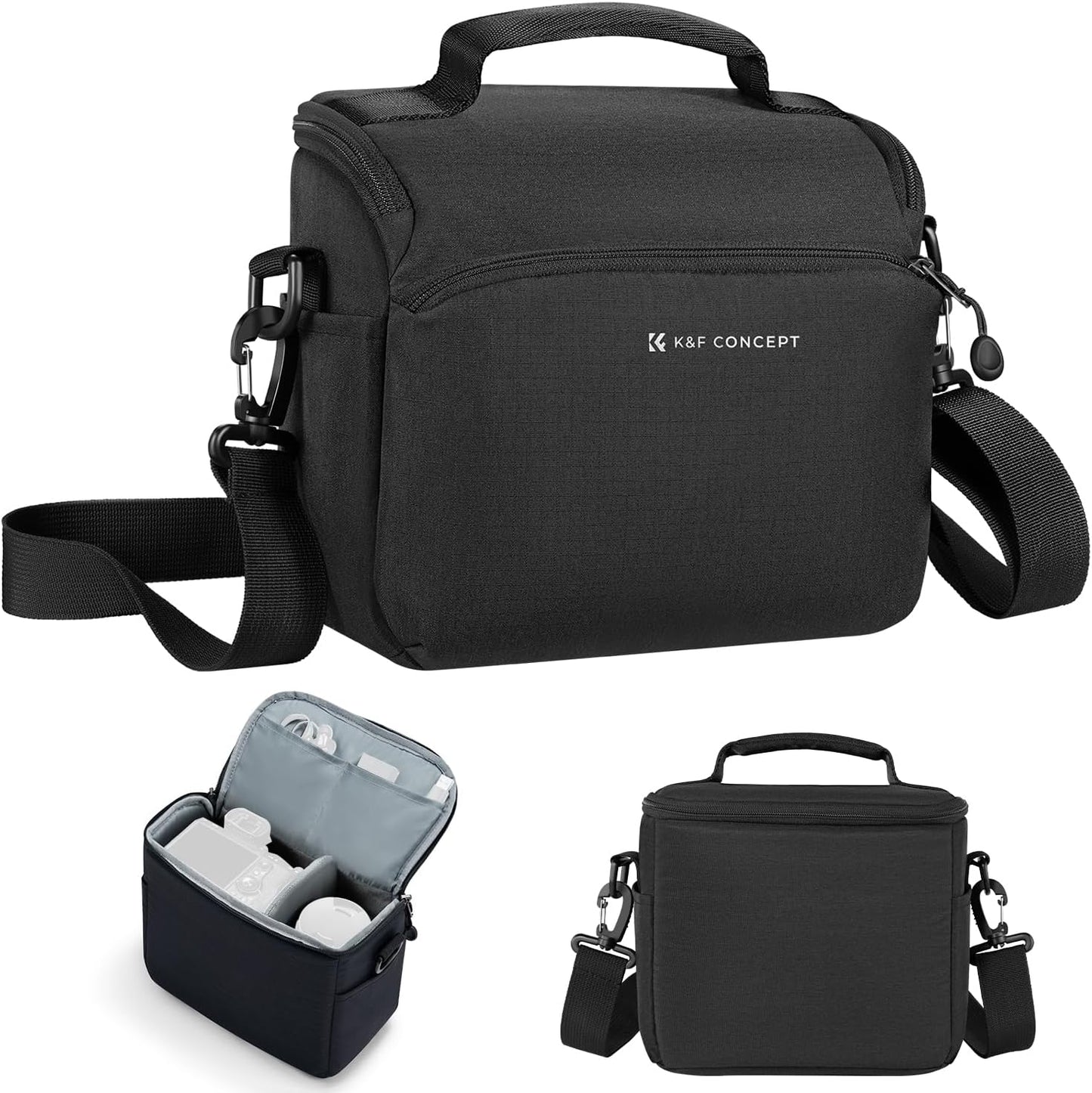 K&F Concept Camera Bag Shoulder Bag Camera Shoulder Bag, 01-black, Modern