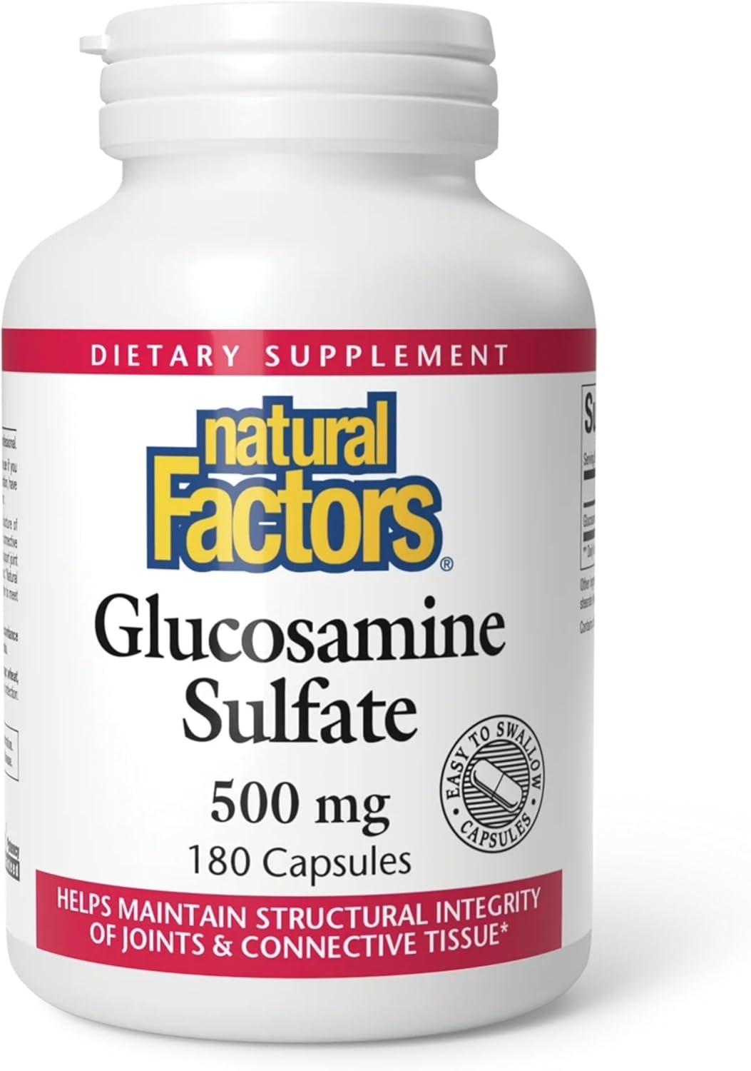 Natural Factors Glucosamine Sulfate, 180 Caps 500 mg