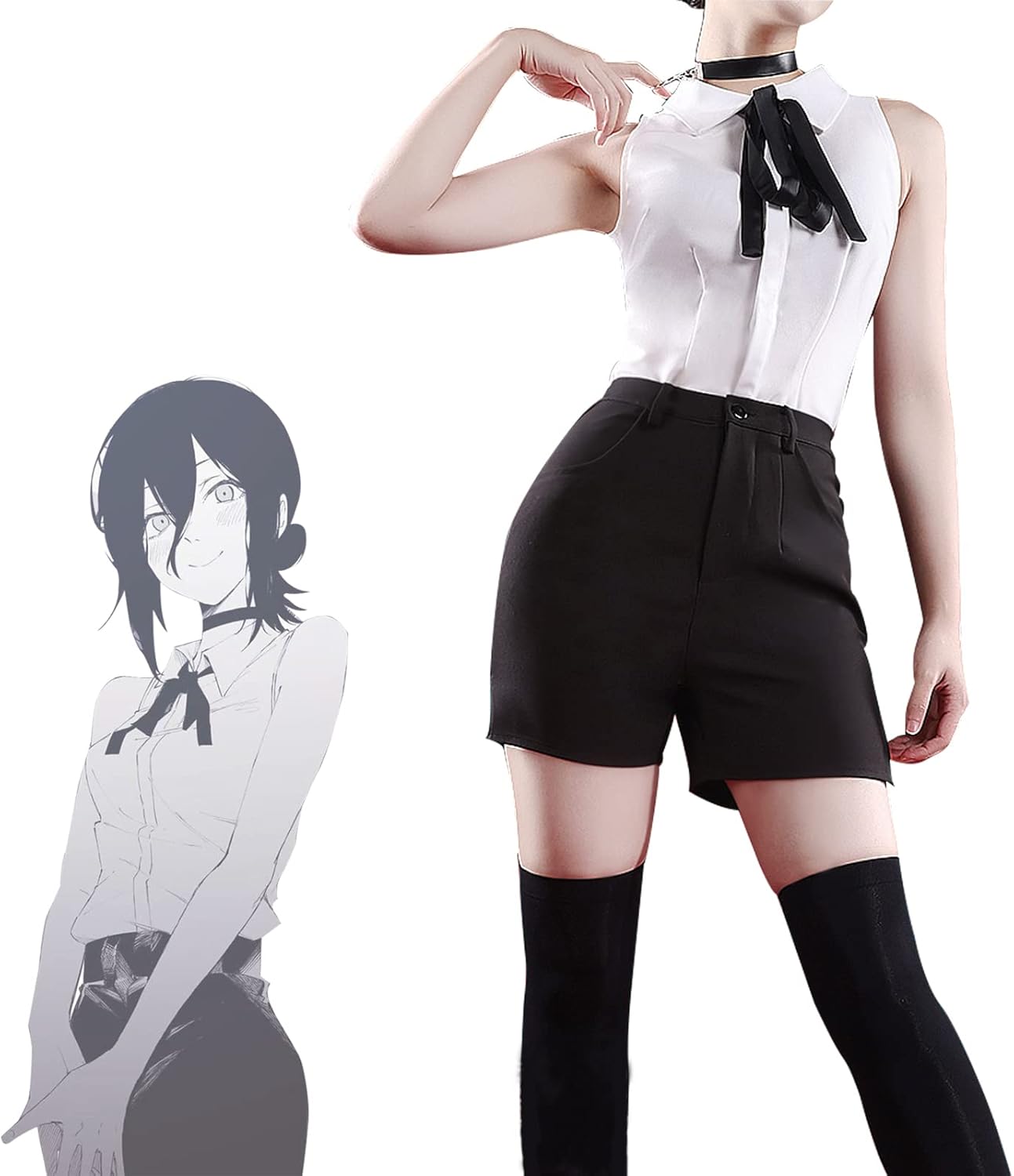 DIROLVON Chainsawman Cosplay Himeno Makima Power Cosplay Costume, Uniform, Costume, Halloween, Christmas, Costume, Anime, Festival