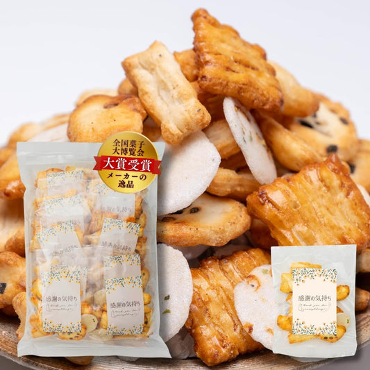 Kiharudou Gratitude Seven-Color Okak (7-Type Mix) 300g Retirement Thank You Gift Individually Wrapped Large Capacity Snack Assortment Okak Senbei Senbei Arare Offering Gift