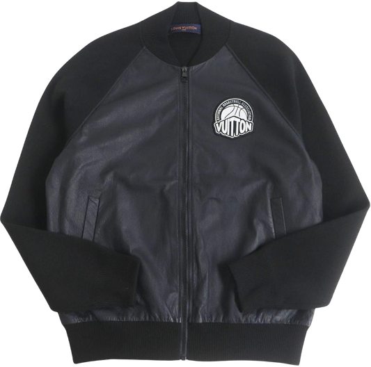 LOUIS VUITTON X NBA 'BLACK' LEATHER JACKET