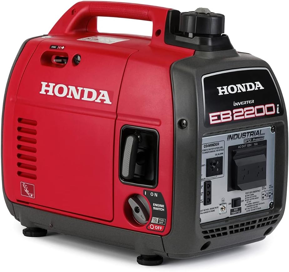 Honda 664290 EB2200i 120V 2200 Watt 0.95 Gallon Portable Industrial Inverter Generator with Joint Reminder
