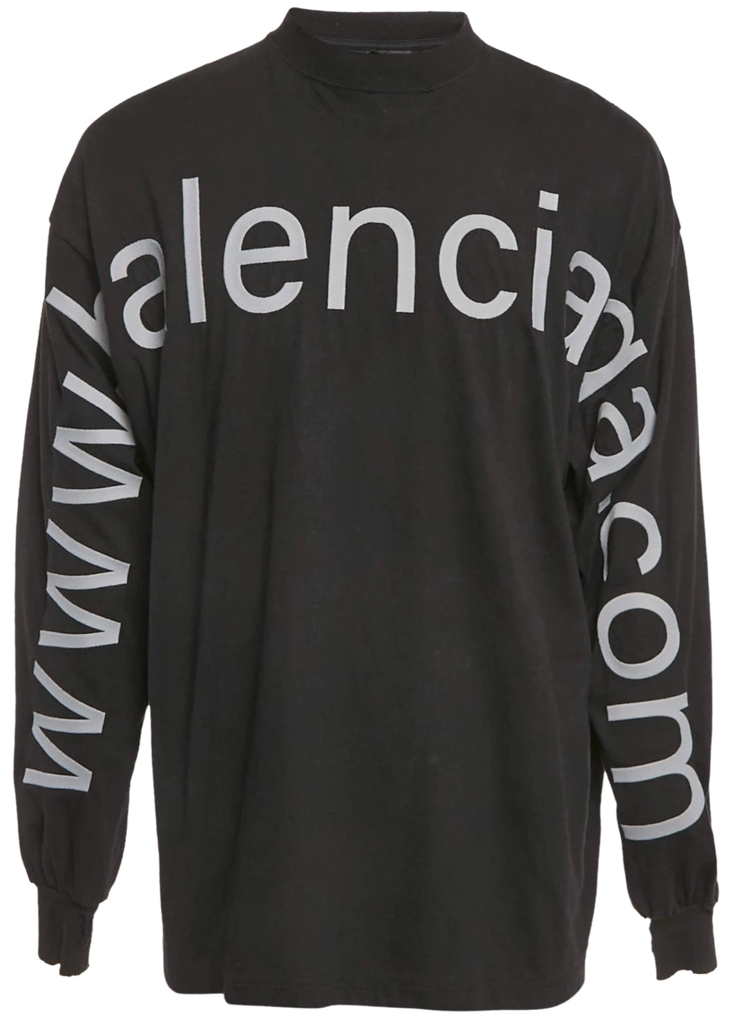 BALENCIAGA '.COM' BLACK LONG SLEEVE TEE