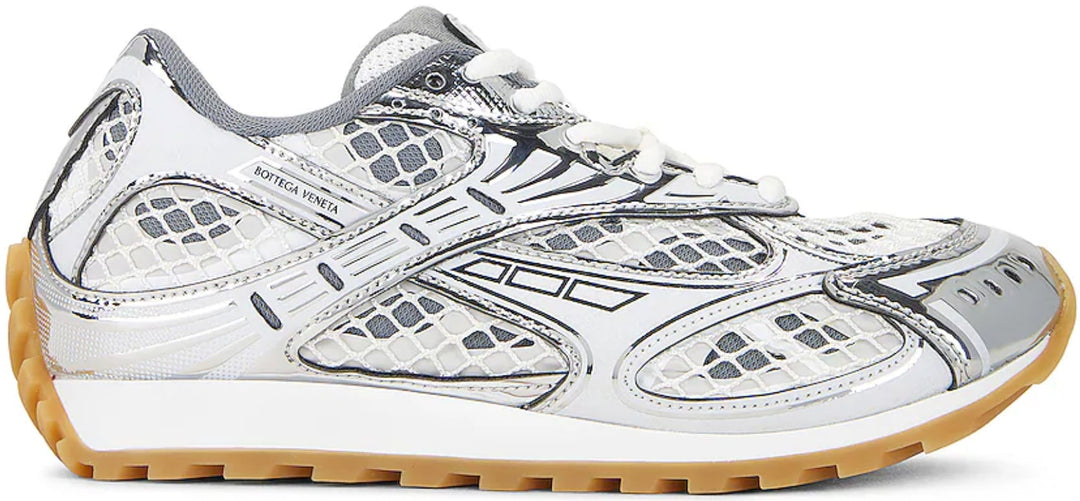 BOTTEGA VENETA 'SILVER WHITE' ORBIT SNEAKERS