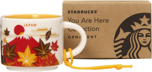 STARBUCKS STABA You Are Here Collection Mug Japan Autumn 2.0 fl oz (59 ml) Demitascup Japanese Style Autumn Leaf Soup Chestnut Fifteen Night Moon Castle Fall Mt. Fuji Yellow Limited Tableware Cup Coffee Limited