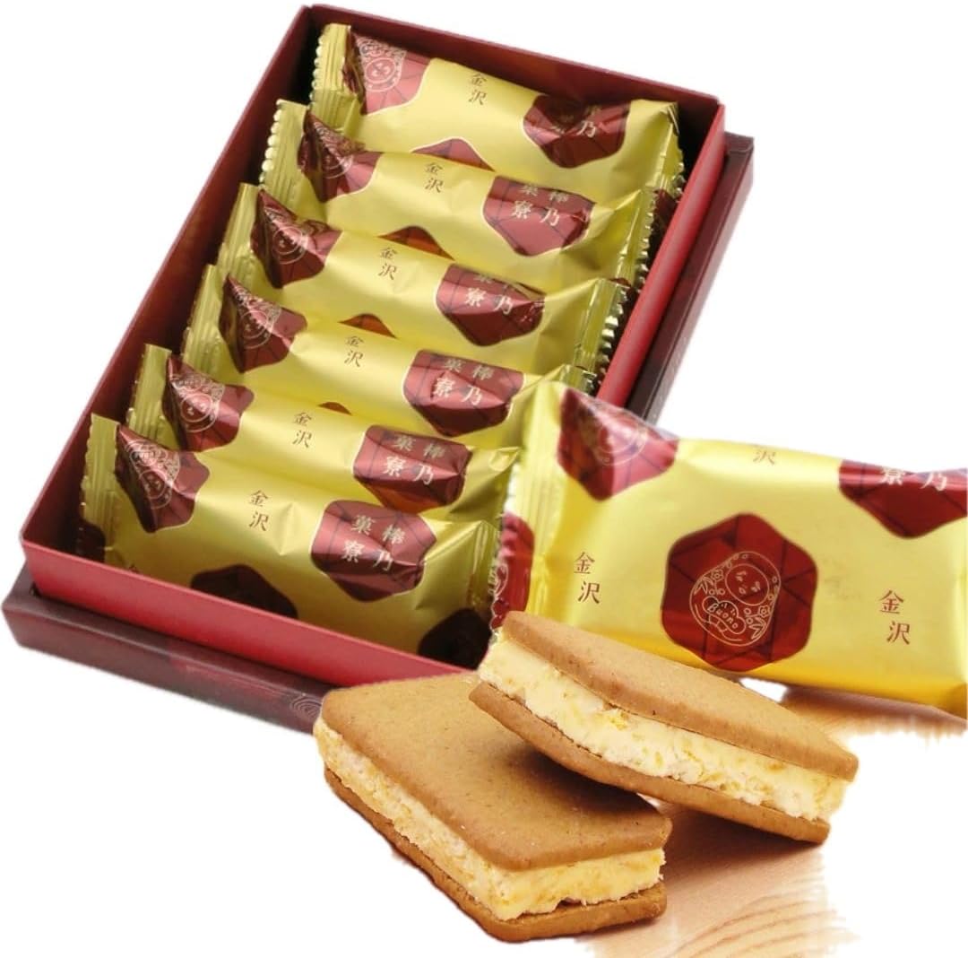 【Ishikawa Famous Sweets】Kaga Bo-cha Sandwich Cookies 6-piece Set Kaga Bo-hoji Green Tea and Kinako Japanese Parfait Sandwich Cookies Ishikawa, Kanazawa Souvenirs, Snacks, Gift Individually Wrapped (6