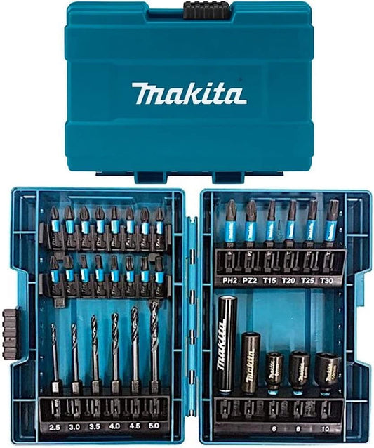 Makita Impact Driver Bit Socket Drill Bit 33-Piece Set with Hex Shank 0.25 inch (6.35 mm) Case E-06622 [Parallel Import]