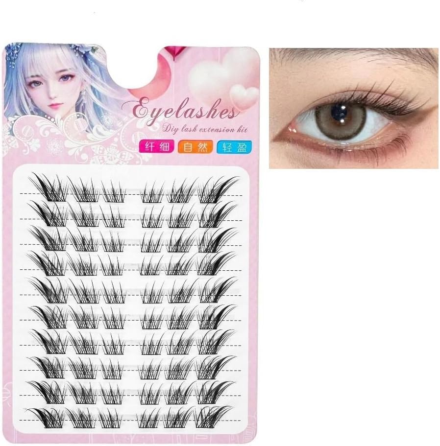 3D Cat Eye Natural Rush Cartoon Fox Cluster DIY Lash Extensions Whispy C Curl Individual Lash for Eyelash Extensions