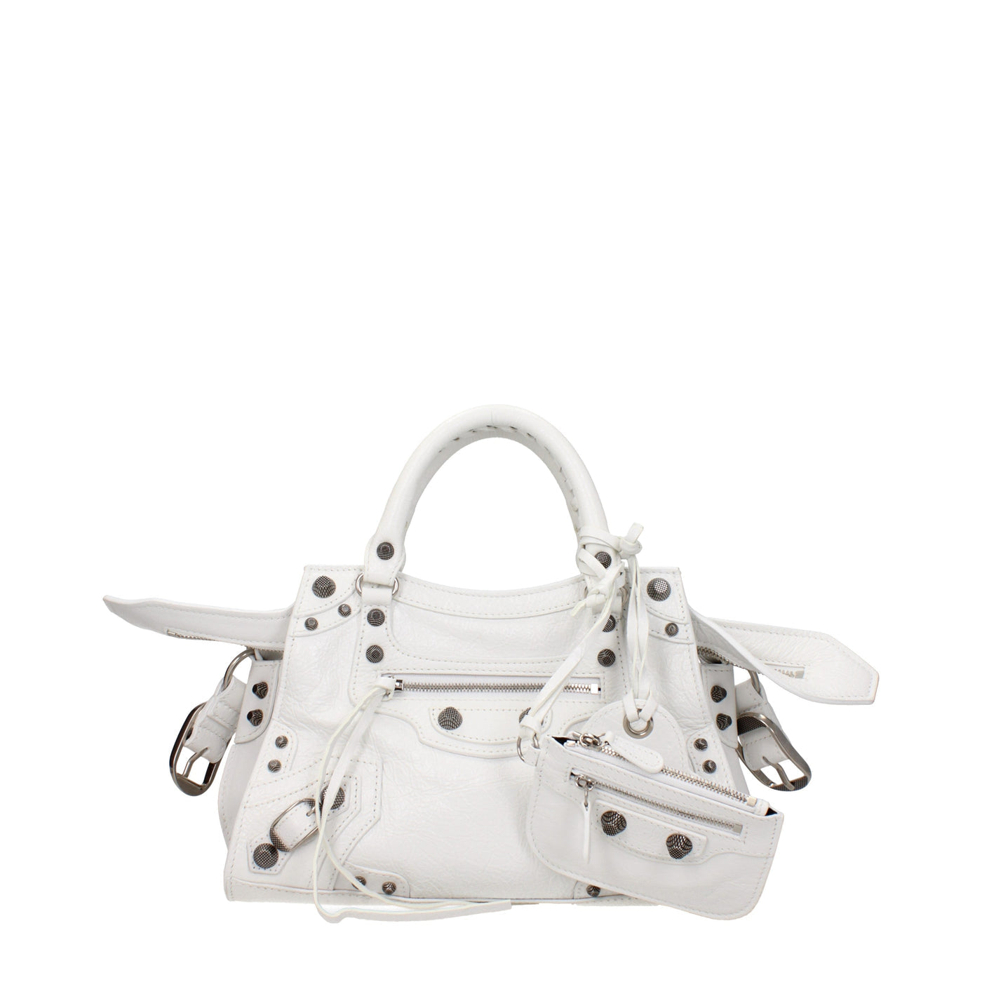 Balenciagaハンドバッグネオカゴール女性レザーホワイト/光学白 - Image 1