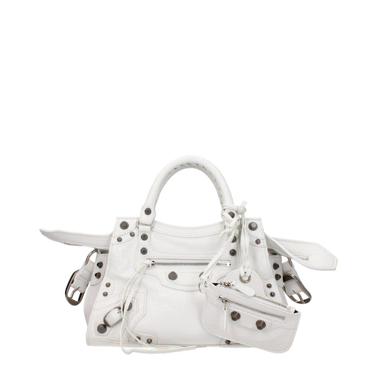 Balenciagaハンドバッグネオカゴール女性レザーホワイト/光学白 - Image 1