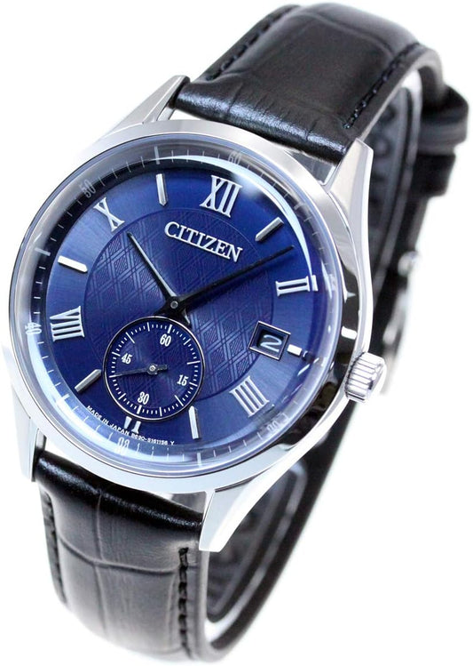Citizen BV1120-15L Men's Eco-Drive Watch, Black, Dial Color - Blue, Watch Eco-Drive, Small Second, Strap Model
