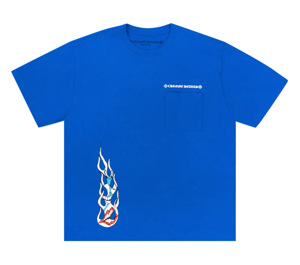 CHROME HEARTS MATTY BOY 'SPACE' BLUE TEE