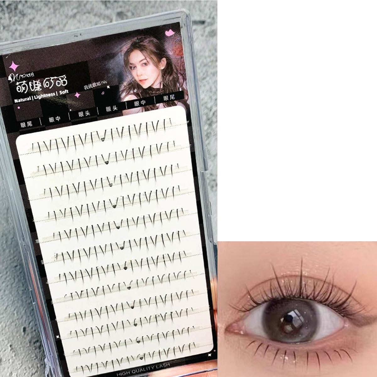 Lower Eyelashes, Cute, 3D Look, Partial False Eyelashes, With Glue, Bunchy, Popular, Beginner, Durable, Eye Makeup, Natural, Lightweight, Comfortable, Travel and Daily Use