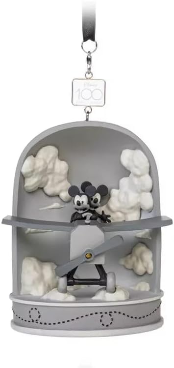 Mickey Minnie D100 Cuaderno de bocetos Avión Crazy Christmas Ornament, Gris, 744365342930